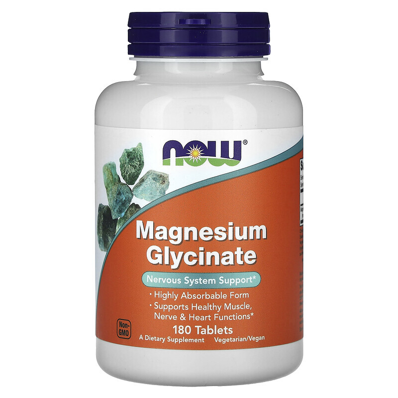 

NOW Foods, Magnesium Glycinate, 180 Tablets