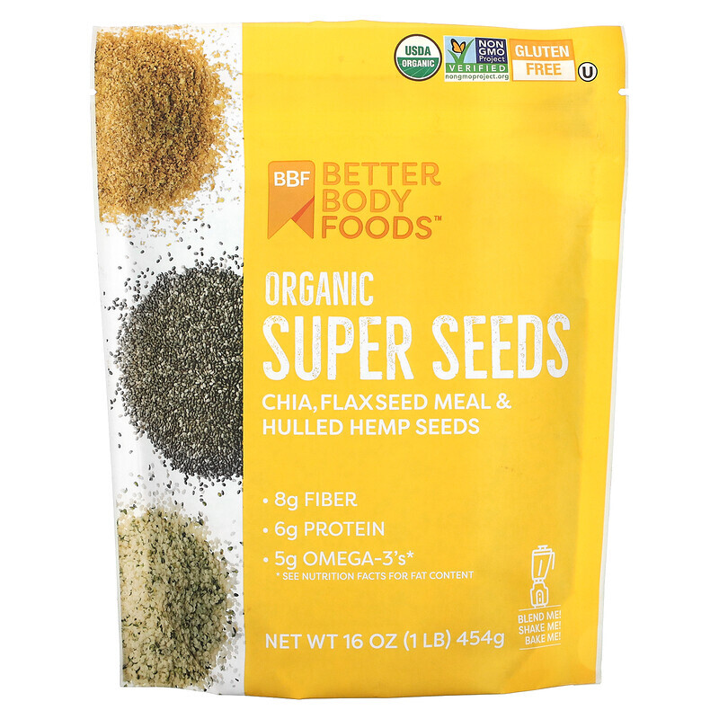 

BetterBody Foods, Organic Super Seeds, Bio-Supersamen, 454 g (1 lb.)