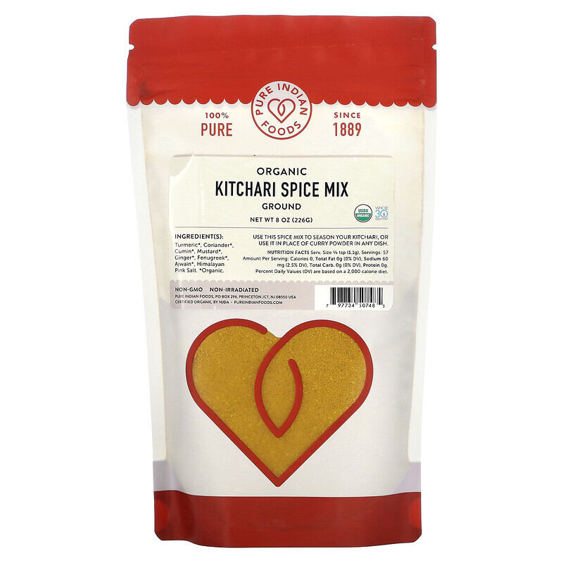 

Pure Indian Foods, Bio-Kitchari-Gewürzmischung, gemahlen, 226 g (8 oz.)