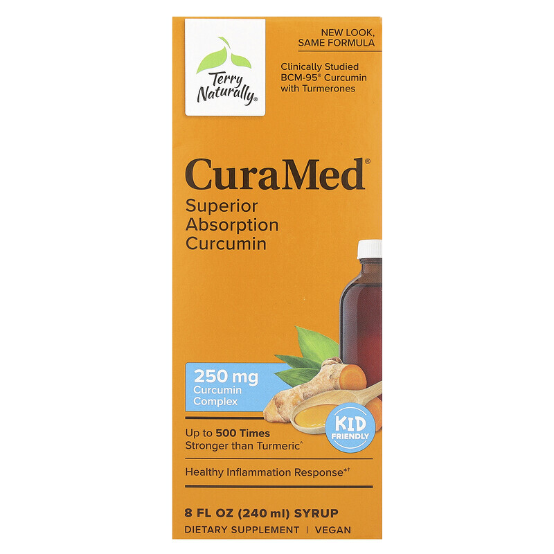 

Terry Naturally, CuraMed Syrup, Superior Absorption Curcumin, 250 mg, 8 oz (240 ml)