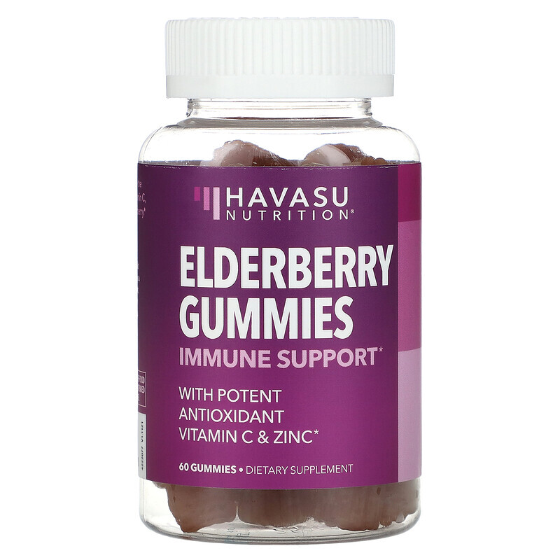 Havasu Nutrition, Premium Elderberry, жевательные таблетки с бузиной, 60 шт.