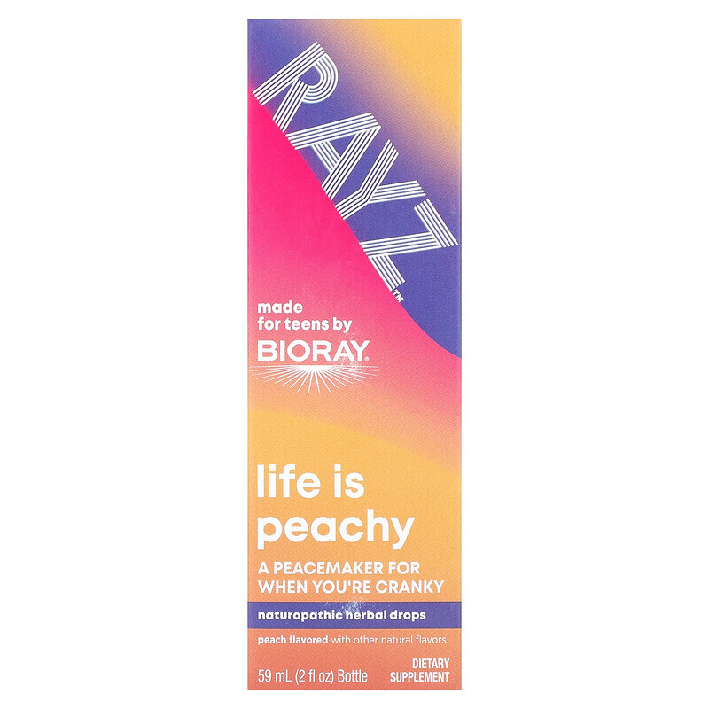 

Bioray, Rayz, Life Is Peachy, для подростков, персик, 59 мл (2 жидк. Унции)