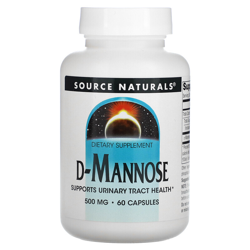 

Source Naturals, D-Mannose, 500 mg, 60 Capsules