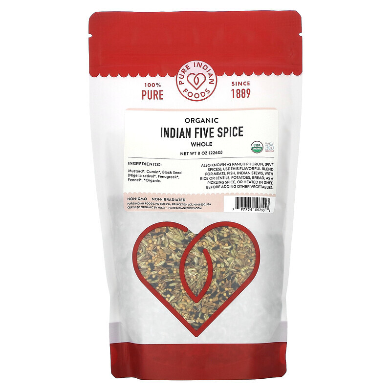 

Pure Indian Foods, Bio Indian Five Spice, ganz, 226 g (8 oz.)