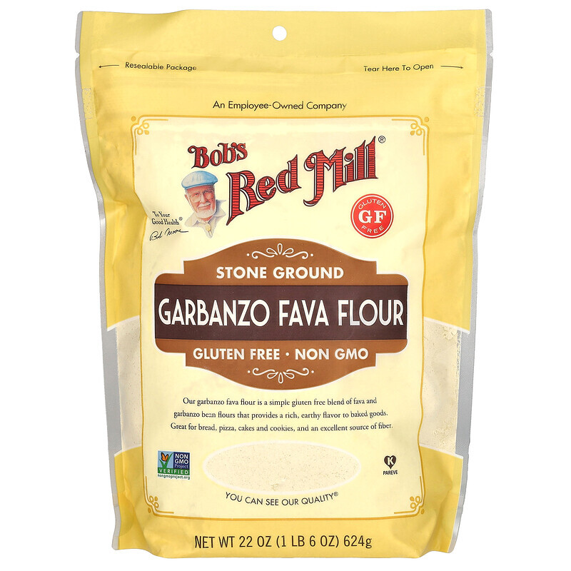 

Bob's Red Mill, Garbanzo Fava Flour, Kichererbsen-Favamehl, 624 g (22 oz.)