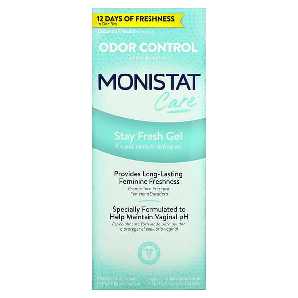 

Monistat, Care, контроль запаха, гель Stay Fresh, 4 предварительно заполненных геля-аппликатора, по 2,3 г (0,08 унции)