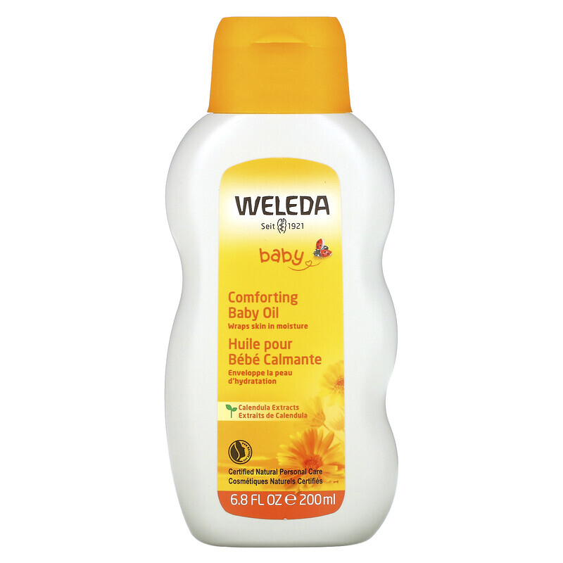 Weleda, Baby, успокаивающее масло для детей, с экстрактами календулы, 200 мл (6,8 жидк. унции)