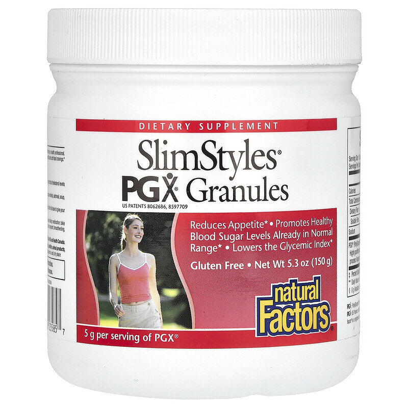 

Natural Factors, SlimStyles, гранулы PGX, с нейтральным вкусом, 150 г (5,3 унции)