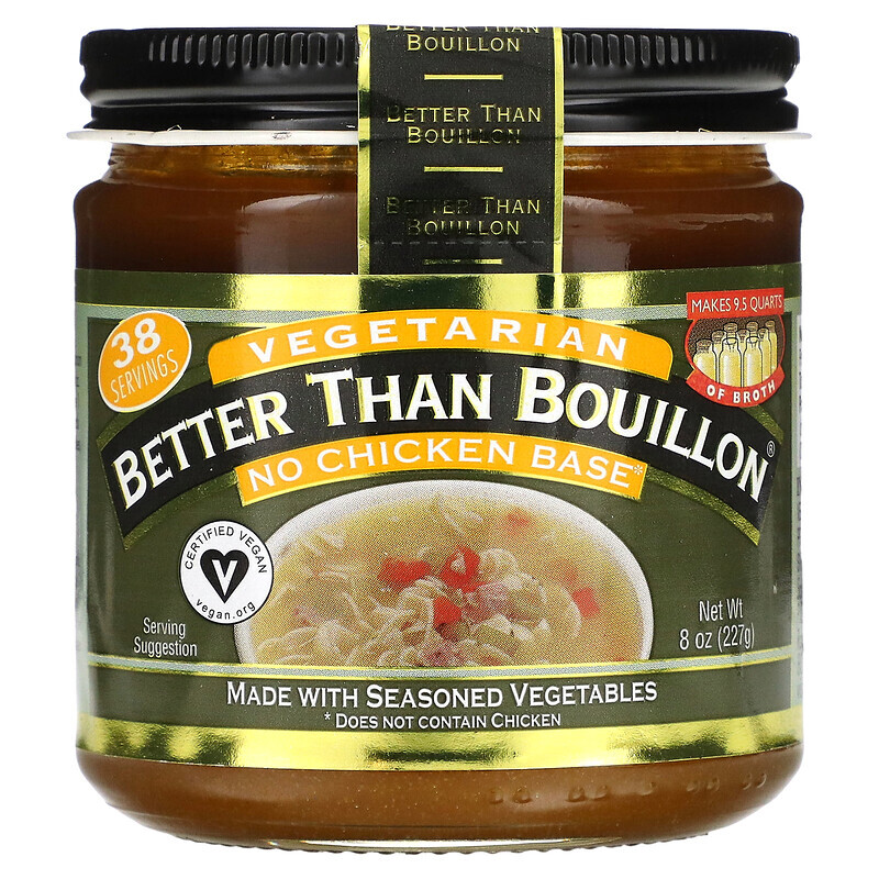 Better Than Bouillon Вегетарианская некуринная основа 8 унций 227 г 1740₽