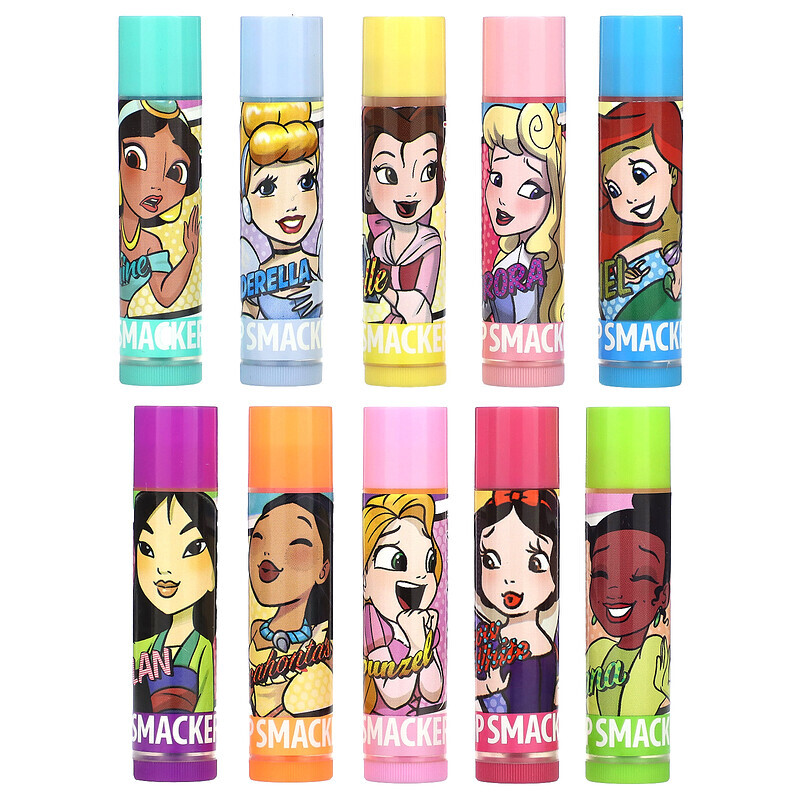 

Lip Smacker, Disney Princess, бальзам для губ, ассорти, 10 упаковок, 4 г (0,14 унции)