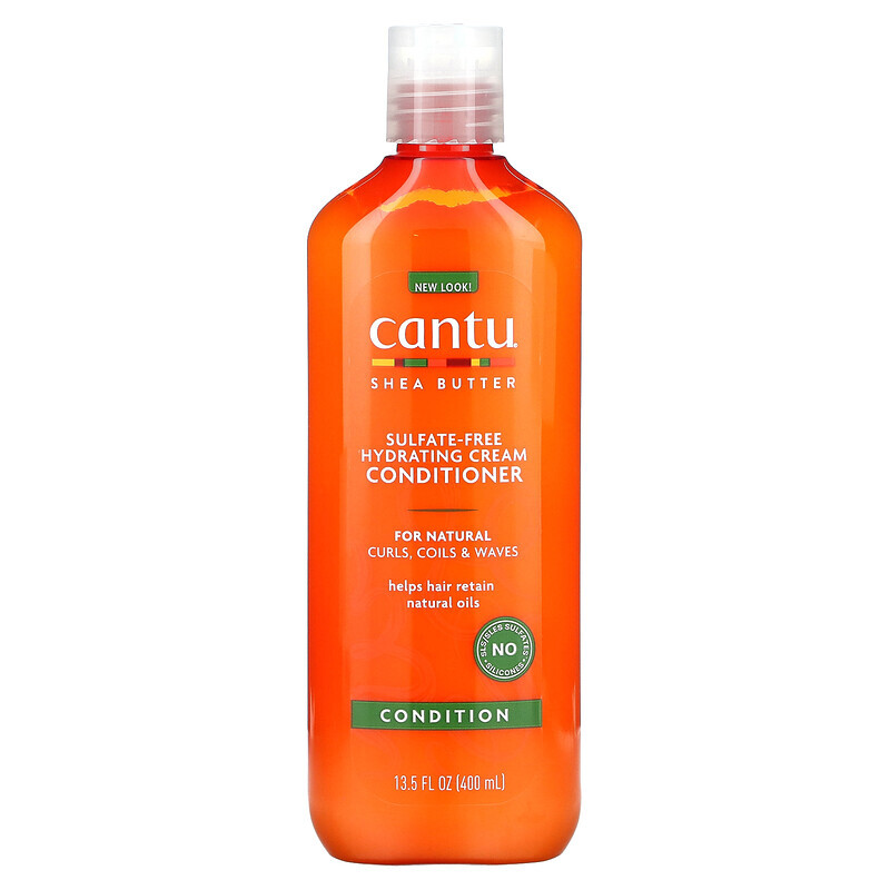 

Cantu, Shea Butter Sulfate-Free Hydrating Cream Conditioner, For Natural Curls, Coils & Waves, 13.5 fl oz (400 ml)