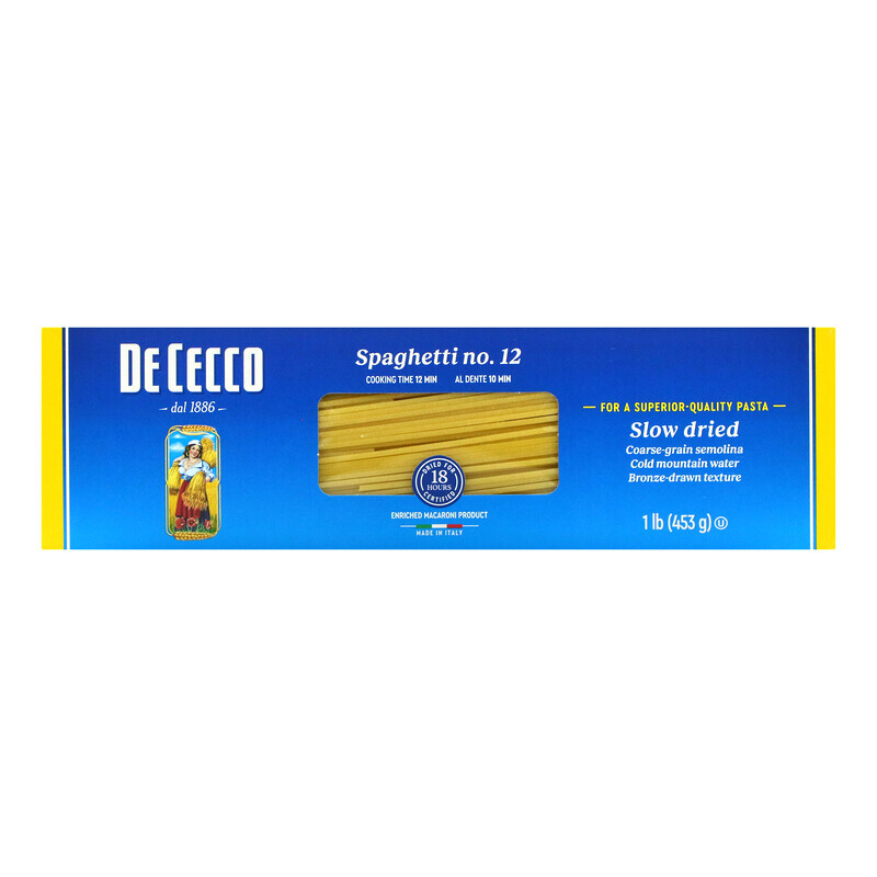 De Cecco, Спагетти № 12, 1 фунт (453 г)