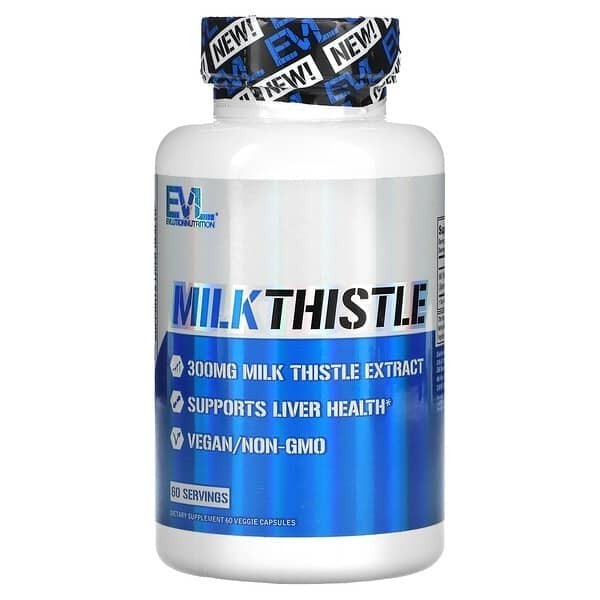 

EVLution Nutrition, Milk Thistle, 300 mg, 60 Veggie Capsules