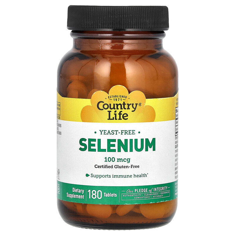Country Life, Selenium, 100 mcg, 180 Tablets