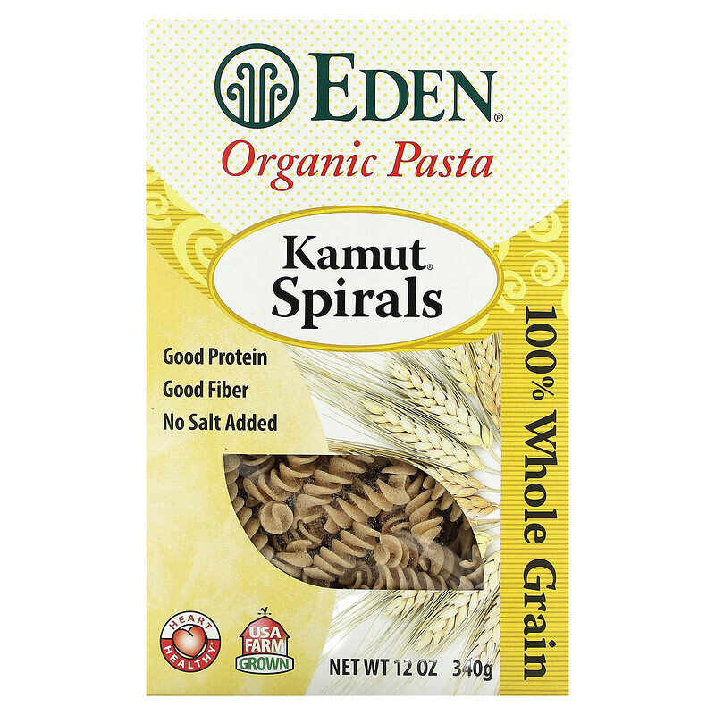 Eden Foods, Органические макаронные изделия, спирали, из пшеницы марки Камут, 340 г (12 унций)
