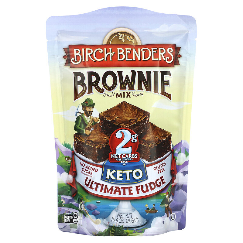 

Birch Benders, Brownie Mix, Keto, идеальная помадка, 306 г (10,8 унции)