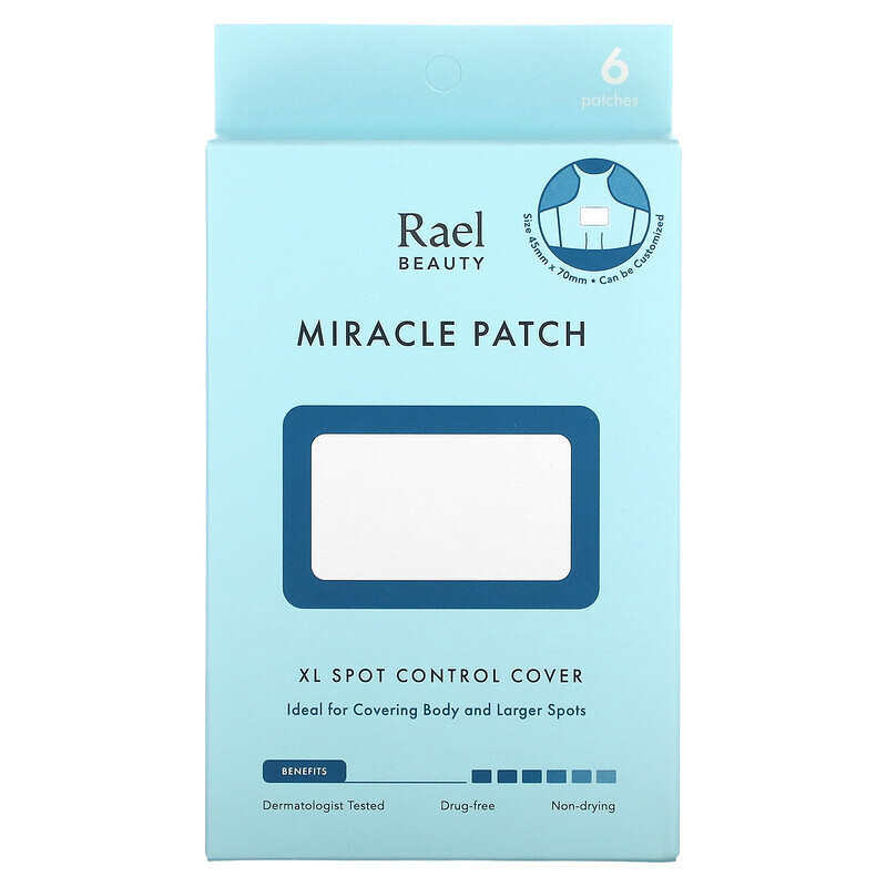 

Rael, Inc., Beauty, Miracle Patch, XL Spot Control Cover, 6 Patches