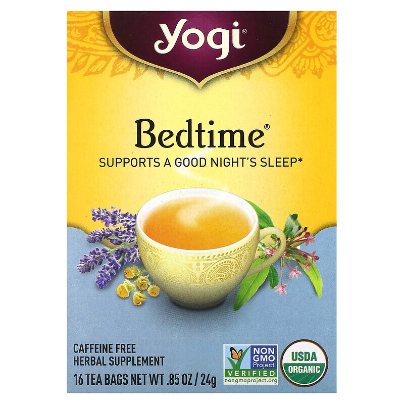 

Yogi Tea, Bedtime, без кофеина, 16 чайных пакетиков, 24 г (85 унций)