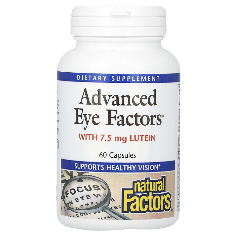 

Natural Factors, Advanced Eye Factors, 60 капсул