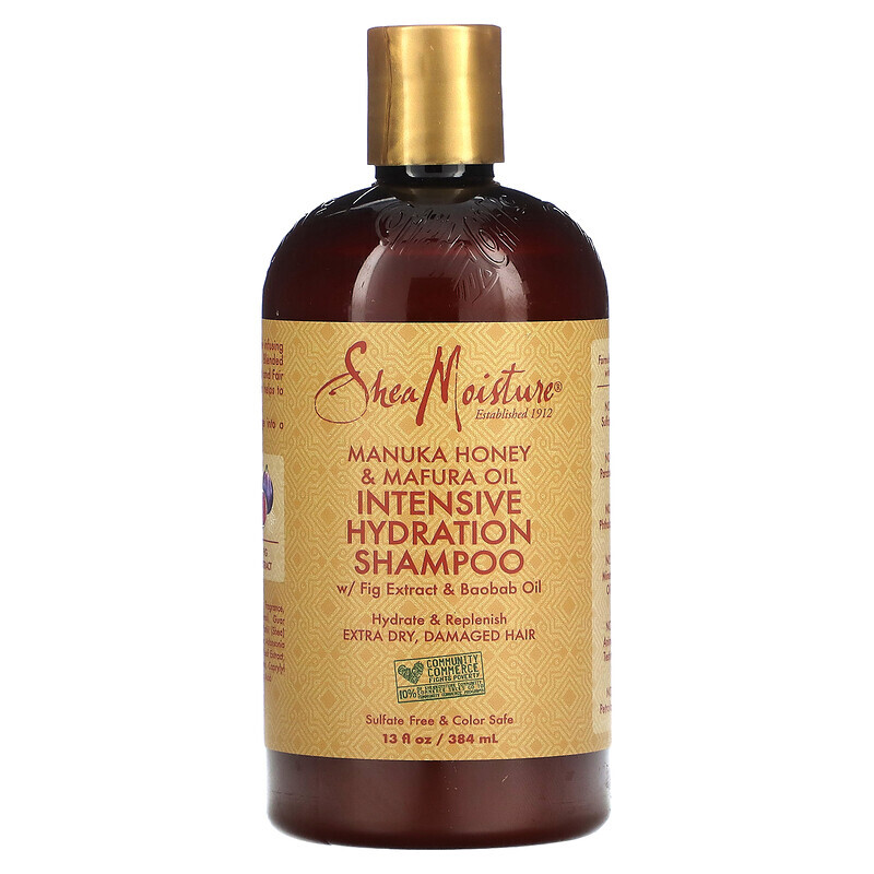 

SheaMoisture, Manuka Honey & Mafura Oil, шампунь для интенсивного увлажнения, для очень сухой кожи, для поврежденных волос, 384 мл (13 жидк. Унций)