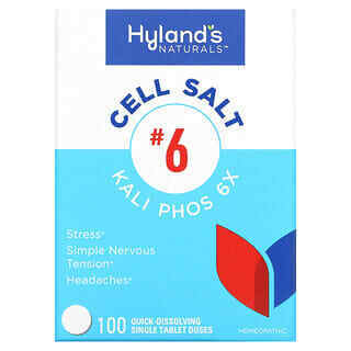 

Hyland's Naturals, Cell Salt # 6, Kali Phos 6X, 100 быстрорастворимых таблеток