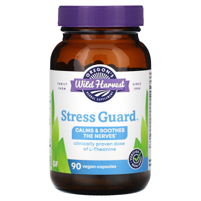 

Oregons Wild Harvest, Stress Guard, 90 веганских капсул