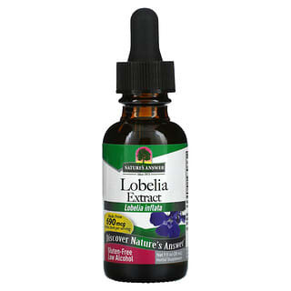 

Nature's Answer, Lobelia Extract, Low Alcohol, 690 mg, 1 fl oz (30 ml)