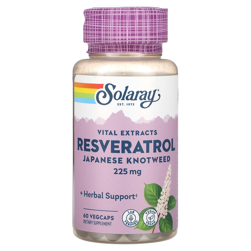 

Solaray, Vital Extracts, Resveratrol Japanese Knotweed, 225 mg, 60 VegCaps