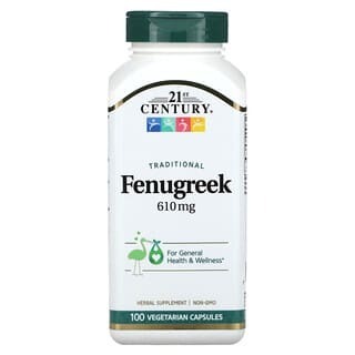 

21st Century, Traditional Fenugreek, Bockshornklee, 610 mg, 100 pflanzliche Kapseln