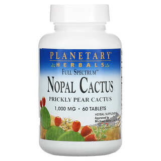 

Planetary Herbals, Full Spectrum Nopal Cactus, 1000 мг, 60 таблеток