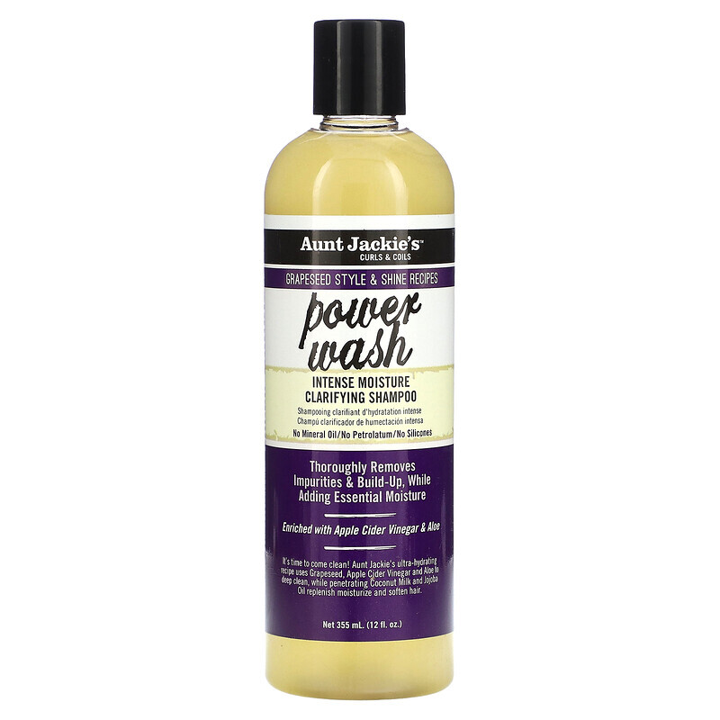 

Aunt Jackie's Curls & Coils, Power Wash, Intense Moisture Clarifying Shampoo, 12 fl oz (355 ml)