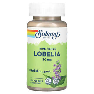 

Solaray, True Herbs, Lobelia, 50 mg , 100 VegCaps