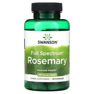 

Swanson, Vollspektrum-Rosmarin, 400 mg, 90 Kapseln