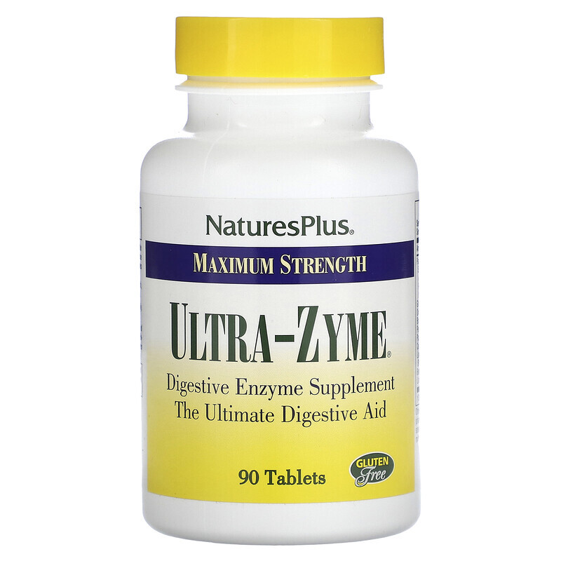 

NaturesPlus, Максимальная сила действия, Ultra-Zyme, 90 таблеток