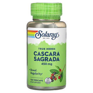 

Solaray, True Herbs, Cascara Sagrada, 450 mg, 100 pflanzliche Kapseln