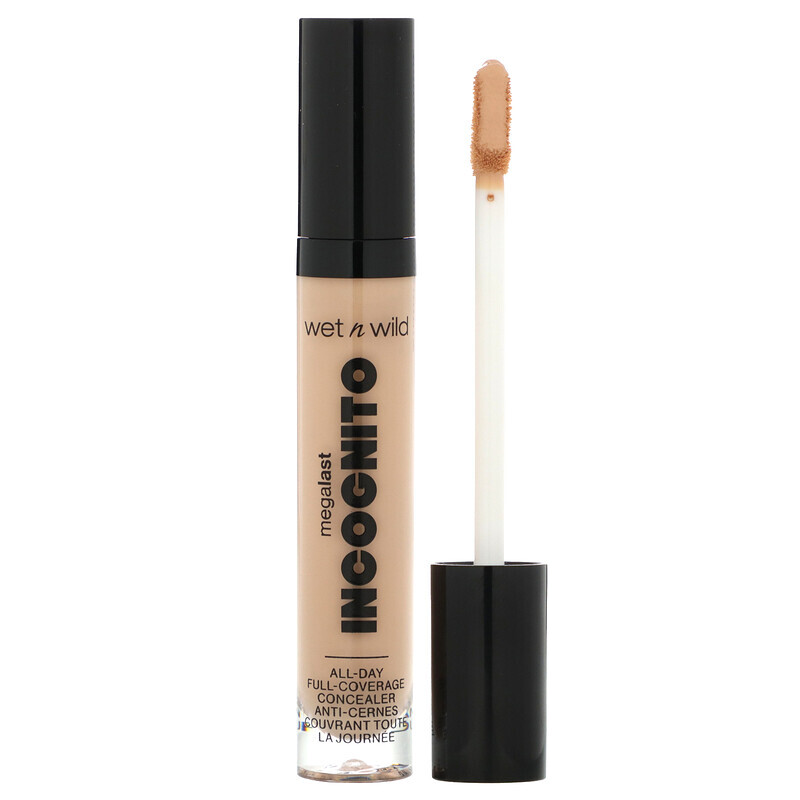 

wet n wild, Megalast Incognito, All-Day Full-Coverage Concealer, Light Medium, 0.18 fl oz (5.5 ml)