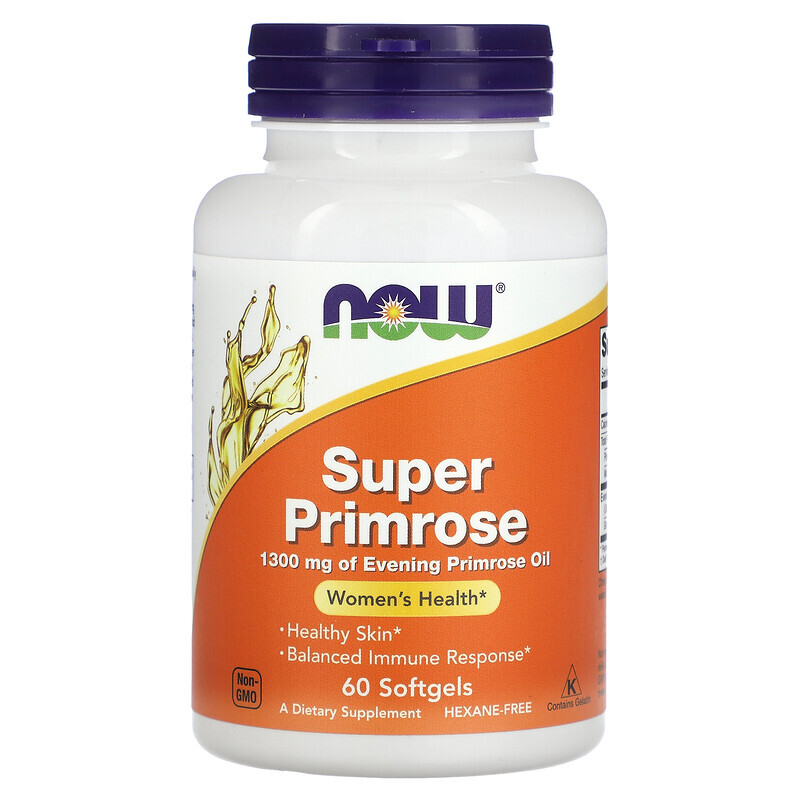 

NOW Foods, Super Primrose, масло примулы, 1300 мг, 60 капсул