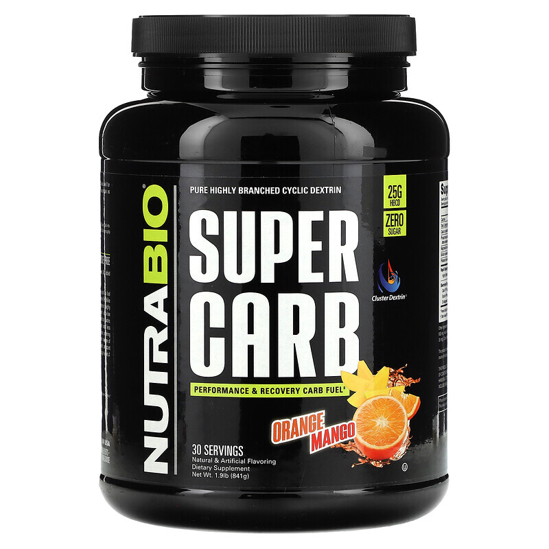 

Nutrabio Labs, Super Carb, Orange Mango, 1.9 lb (841 g)