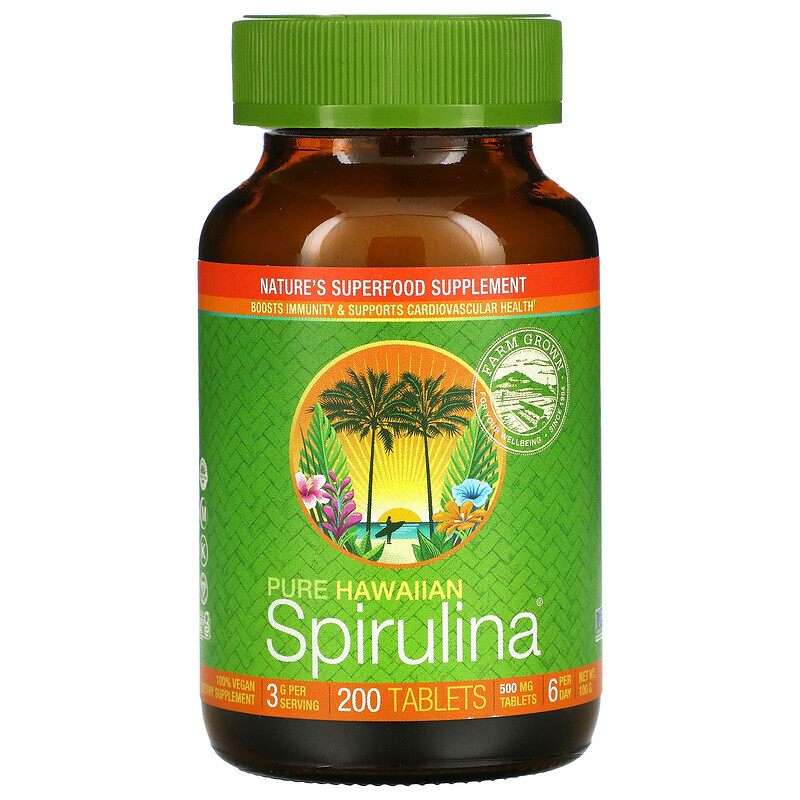 

Nutrex Hawaii, Pure Hawaiian Spirulina, 200 таблеток