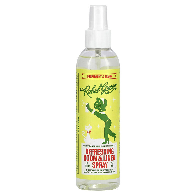 

Rebel Green, Refreshing Room & Linen Spray, Peppermint & Lemon, 8 fl oz (237 ml)