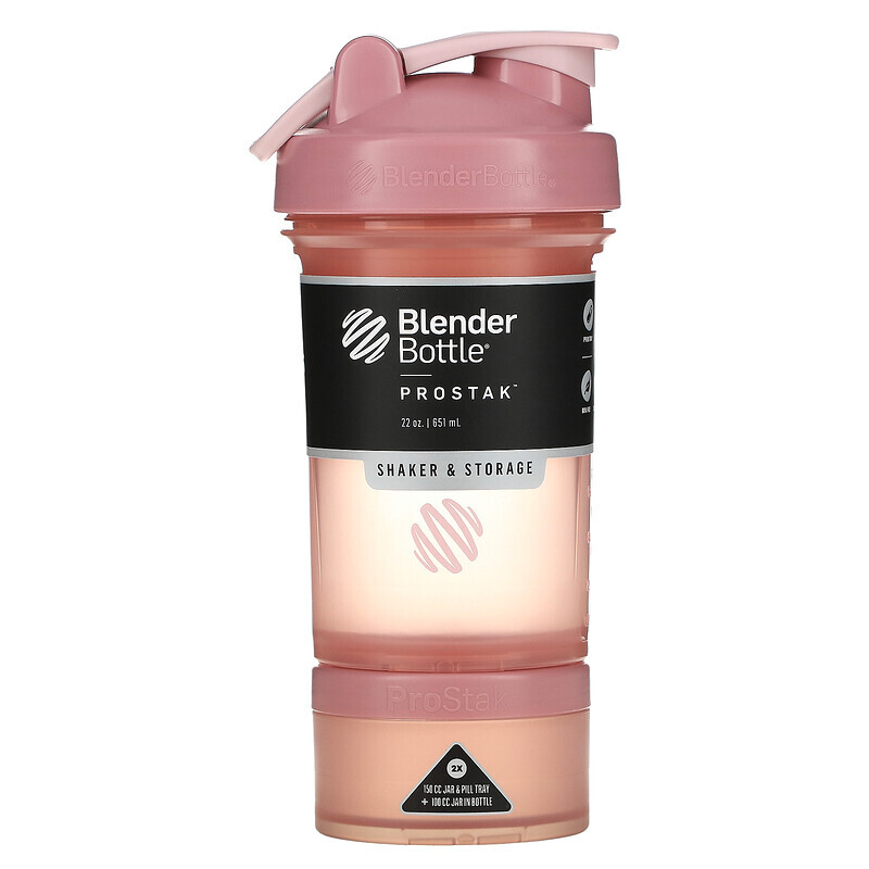 

Blender Bottle, ProStak, Rose Pink, 22 oz (651 ml)