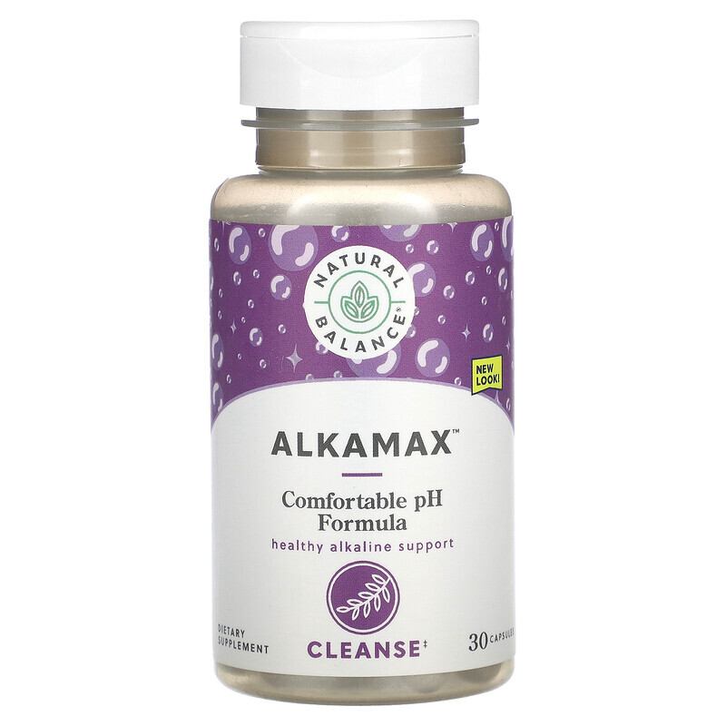 

Natural Balance, AlkaMax, очищение, 30 капсул