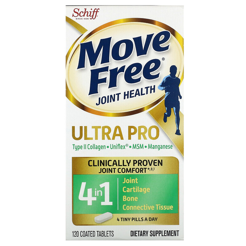 

Schiff, Move Free Joint Health, Ultra Pro, 120 таблеток в оболочке