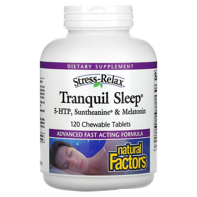 

Natural Factors, Tranquil Sleep, 120 Chewable Tablets