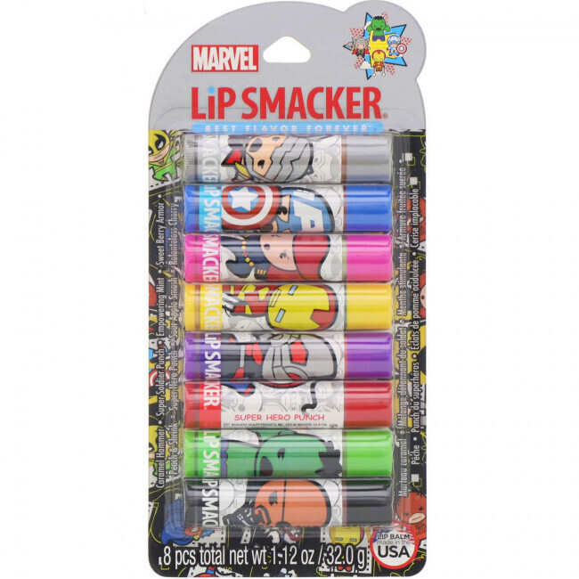 

Lip Smacker, Marvel Avengers, набор бальзамов для губ, для вечеринки, 8 штук