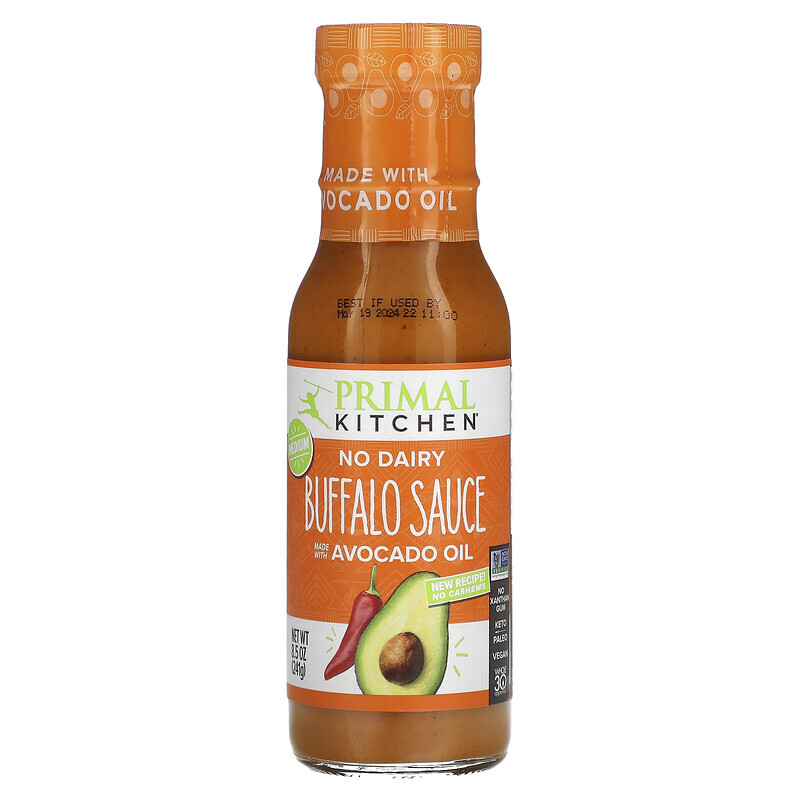 

Primal Kitchen, Büffelsauce, mittel, 241 g 8,5 oz.