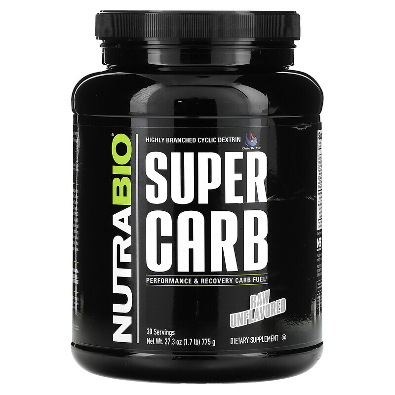 

Nutrabio Labs, Super Carb, Raw Unflavored, 1.7 lb (775 g)