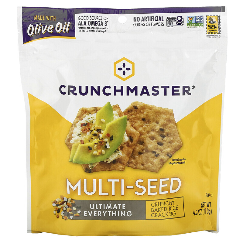 

Crunchmaster, Multi-Seed, запеченные рисовые крекеры, Ultimate Everything, 113 г (4 унции)