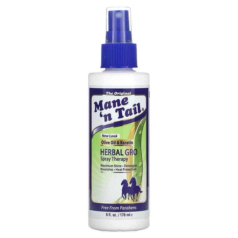 

Mane 'n Tail, Herbal Gro Spray Therapy, оливковое масло и кератин, 178 мл (6 жидк. Унций)