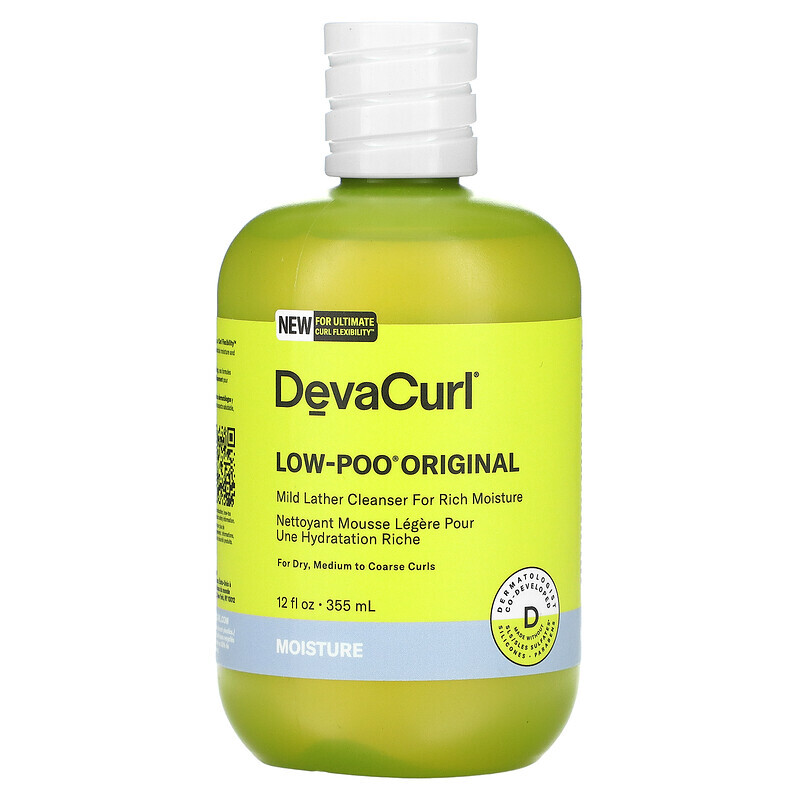 

DevaCurl, Original, с низким содержанием пули, очищающее средство с мягкой пеной для насыщенного увлажнения, для сухих, средних и жестких локонов, 355 мл (12 жидк. Унций)